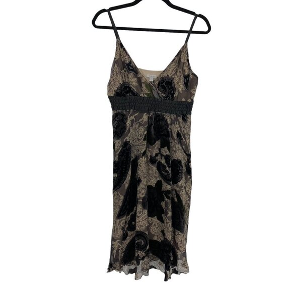 Tristan Black creme silk & lace V neck spaghetti strap  mini dress size 10 - Picture 1 of 10